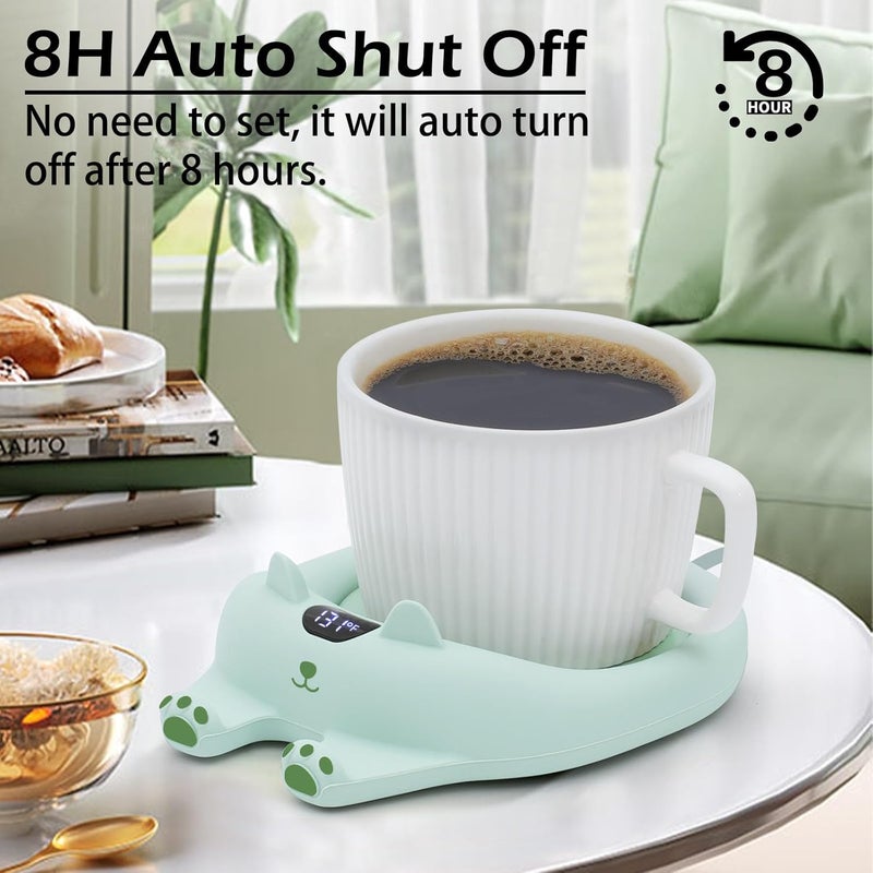 PUSEE Mug Warmer,Coffee Warmer for Desk Candle Warmer Auto Shut Off,Coffee Cup Warmer with 3 Temp Settings,Electric Beverage Warmer Plate for Coffee,Tea,Water Milk and Cocoa(Not Include Cup) - Image 5